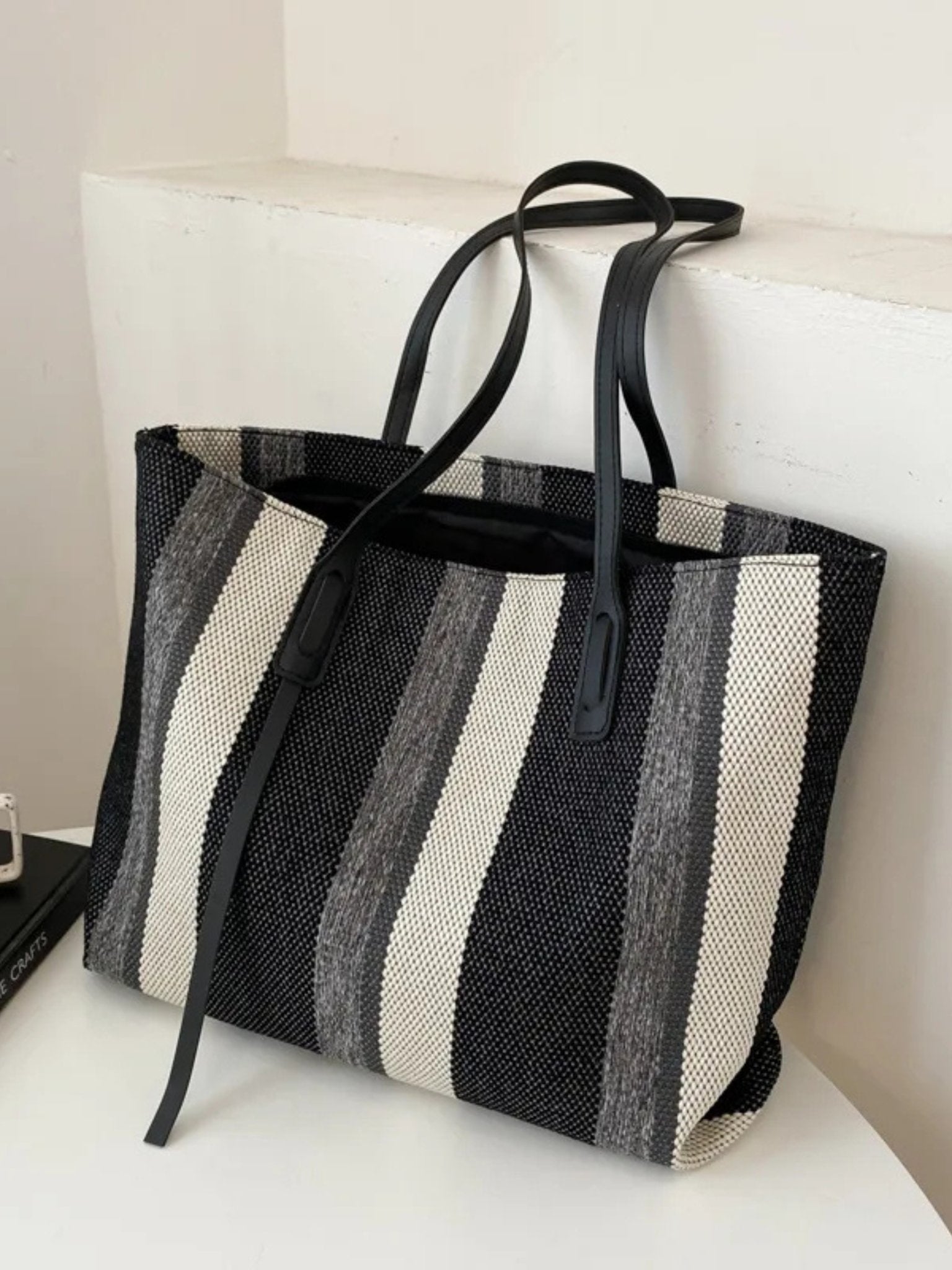 Serenova - Stilvolle Streifen - Canvas - Shopper - Tasche - Givera DE