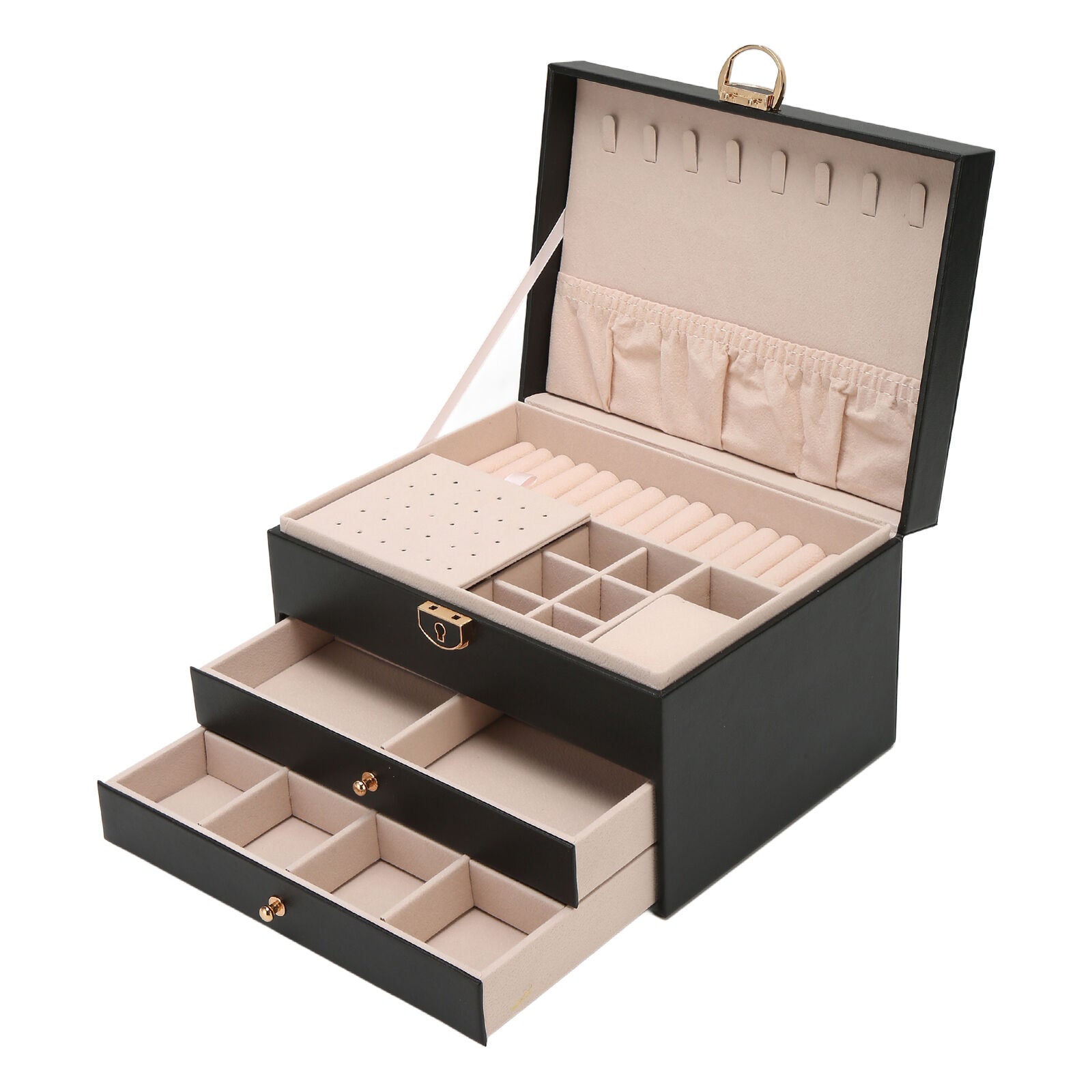 Sferica - Elegante Mehrschichtige Schmuckdose aus Leder für Damen - Givera DE