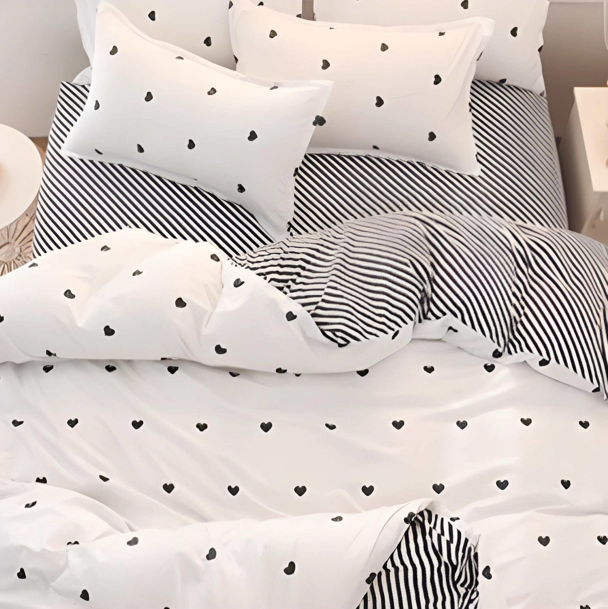 Sneak Gemütliches Duvet - Cover - Set - Black Love Print für romantische Nächte - Givera DE