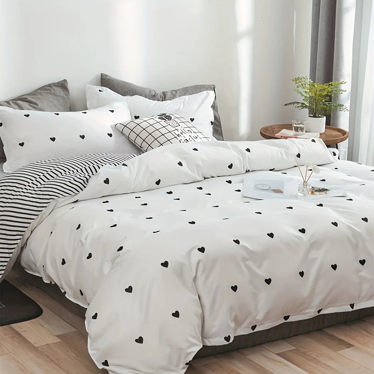 Sneak Gemütliches Duvet - Cover - Set - Black Love Print für romantische Nächte - Givera DE