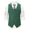 Sven Elegante Weste – Wildleder, Vintage - Grün, Slim Fit Herrenweste - Givera DE