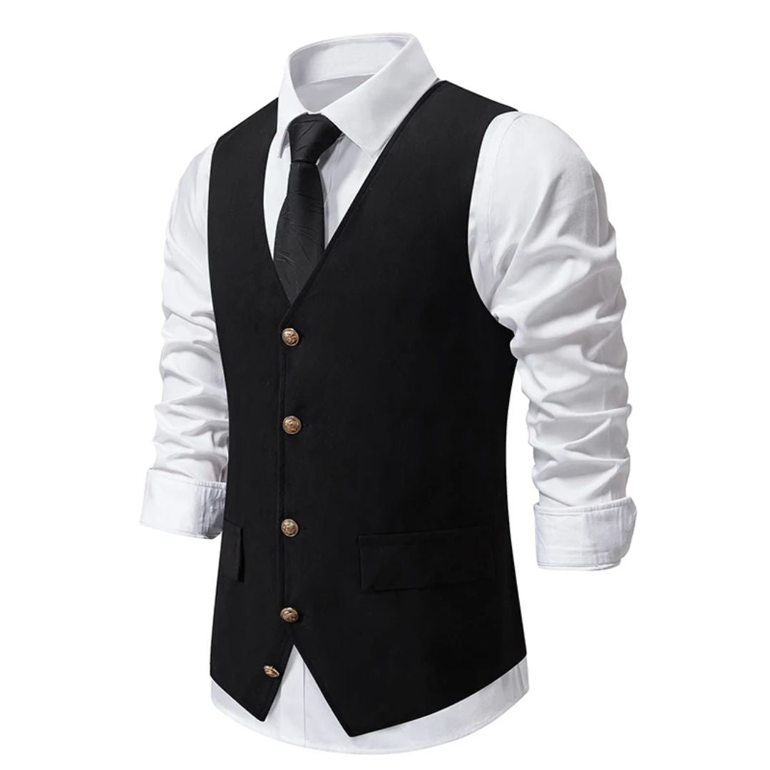 Sven Elegante Weste – Wildleder, Vintage - Grün, Slim Fit Herrenweste - Givera DE