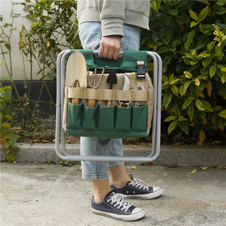 Vela - Faltbarer Leichter Tragbarer und Komfortabler Gartenstuhl mit Werkzeugtasche - Givera DE