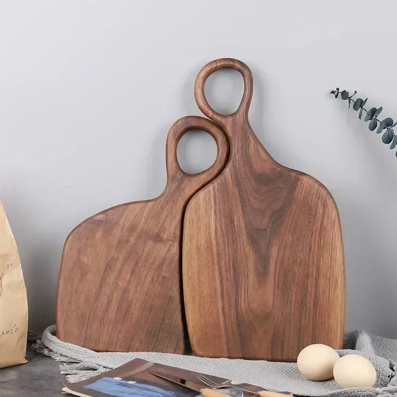 Vilda - 2er Set Walnuss Holzbretter mit Einzigartiger Maserung - Givera DE