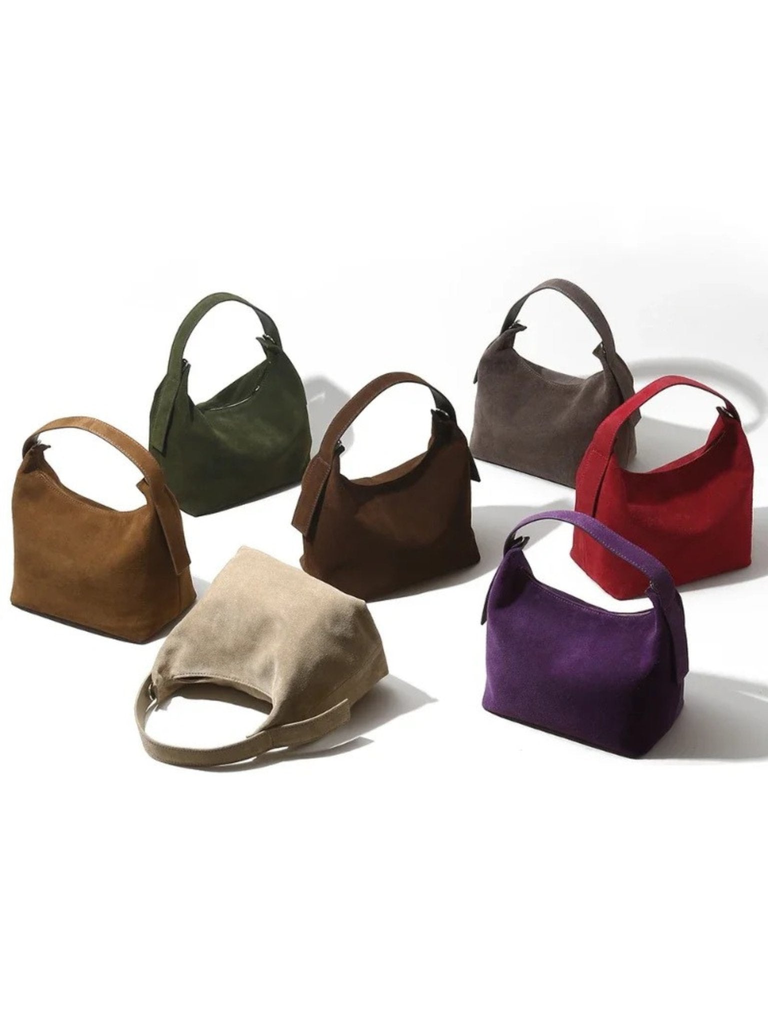 Vivienne - Vintage Schultertasche aus Suèdeleder - Givera DE