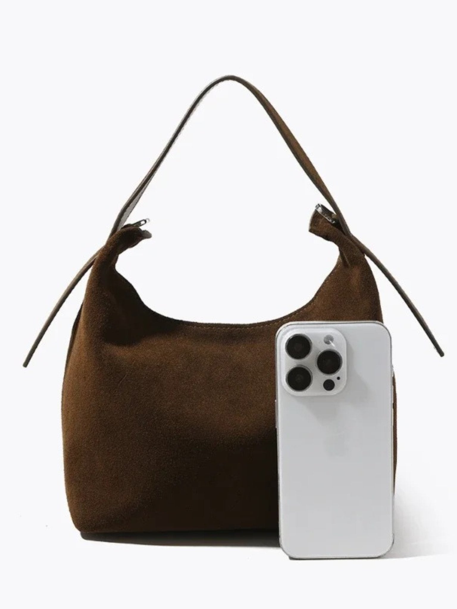 Vivienne - Vintage Schultertasche aus Suèdeleder - Givera DE