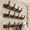 Vrana - Eleganter Schwarzen Garderobenhaken aus Holz und Metall für stilvolle Wandmontage - Givera DE