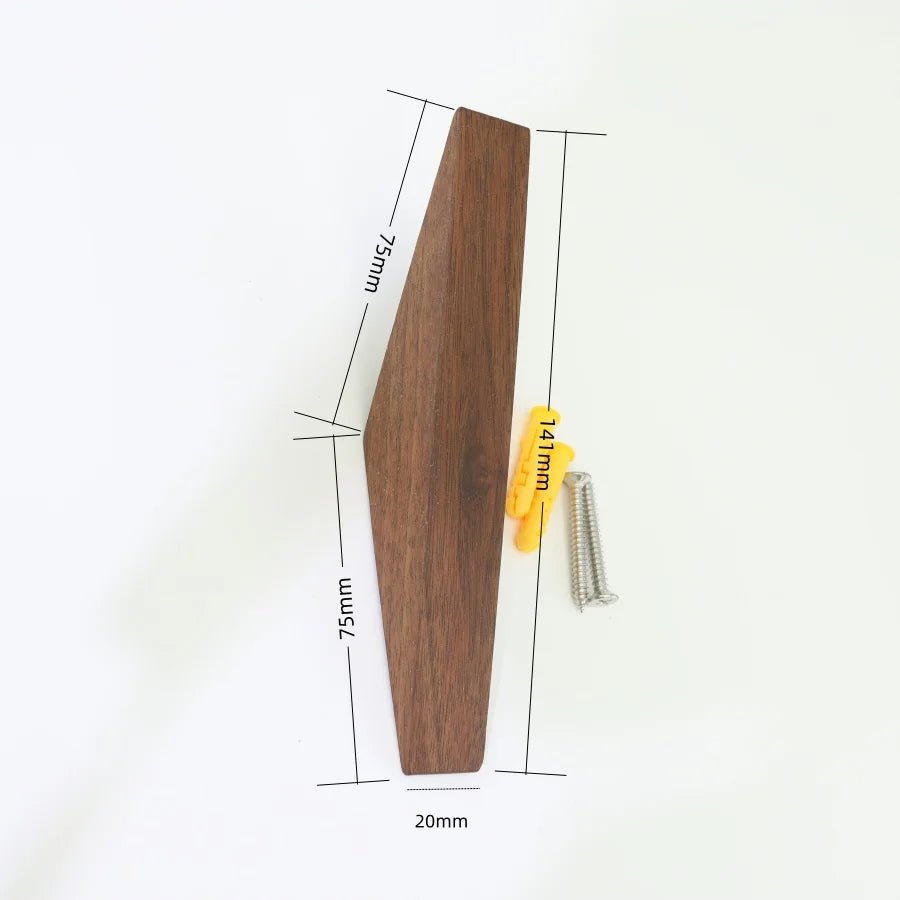 Vrana - Stilvoller Garderobenhaken aus Walnuss für Wandmontage - Givera DE