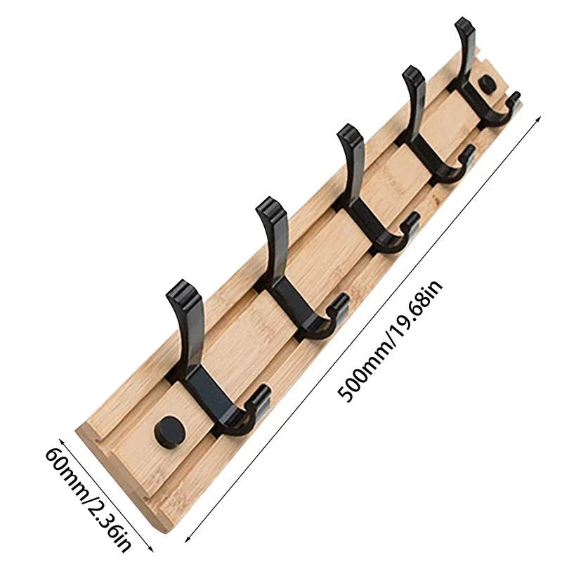 Winge - Elegantes Wandmontiertes Holzgarderobe mit Robusten Aluminium - Haken - Givera DE