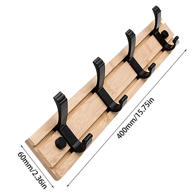 Winge - Elegantes Wandmontiertes Holzgarderobe mit Robusten Aluminium - Haken - Givera DE