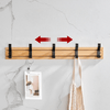 Winge - Elegantes Wandmontiertes Holzgarderobe mit Robusten Aluminium - Haken - Givera DE