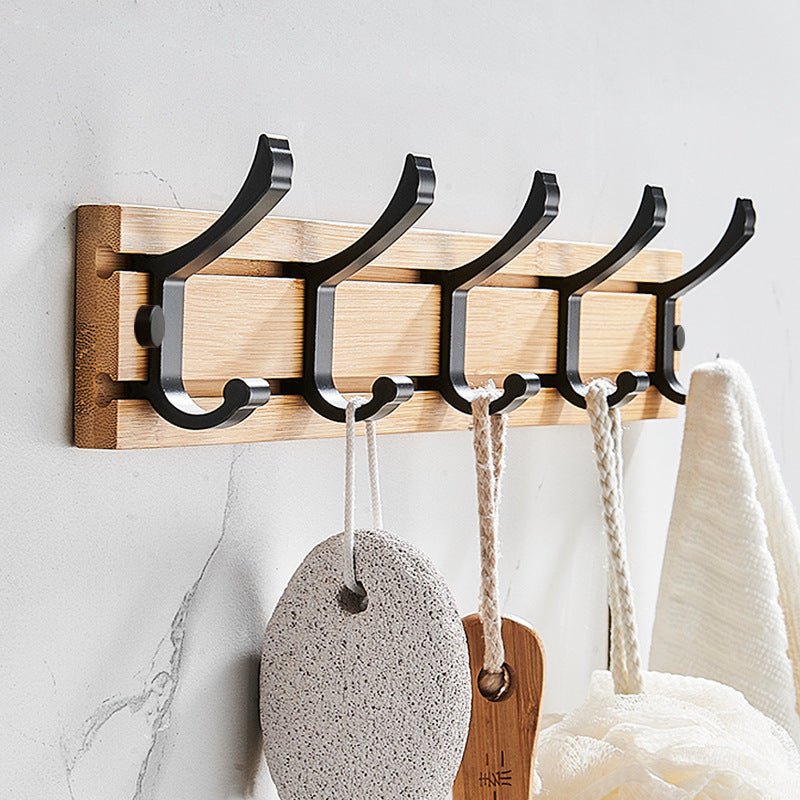 Winge - Elegantes Wandmontiertes Holzgarderobe mit Robusten Aluminium - Haken - Givera DE