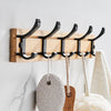 Winge - Elegantes Wandmontiertes Holzgarderobe mit Robusten Aluminium - Haken - Givera DE