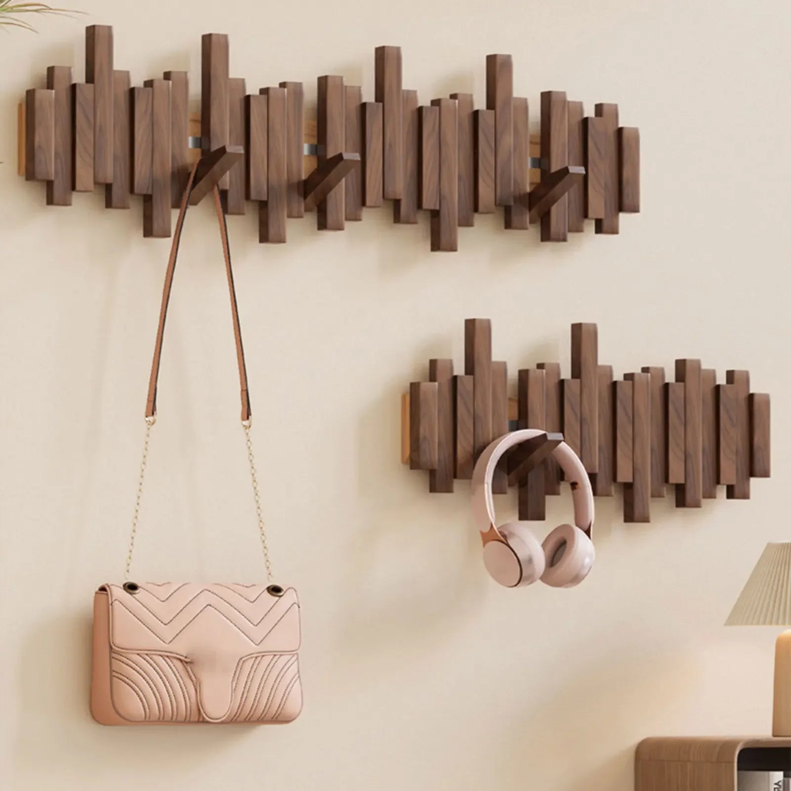 WoodFlex - Stilvolle Holzgarderobe mit flexiblen Magnethaken - Givera DE