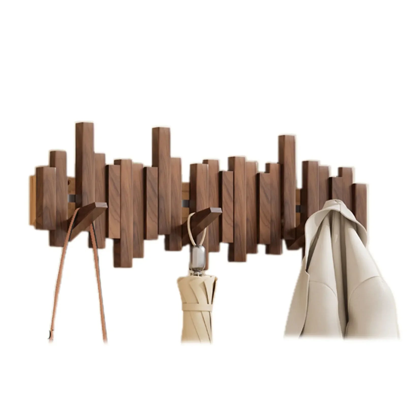 WoodFlex - Stilvolle Holzgarderobe mit flexiblen Magnethaken - Givera DE