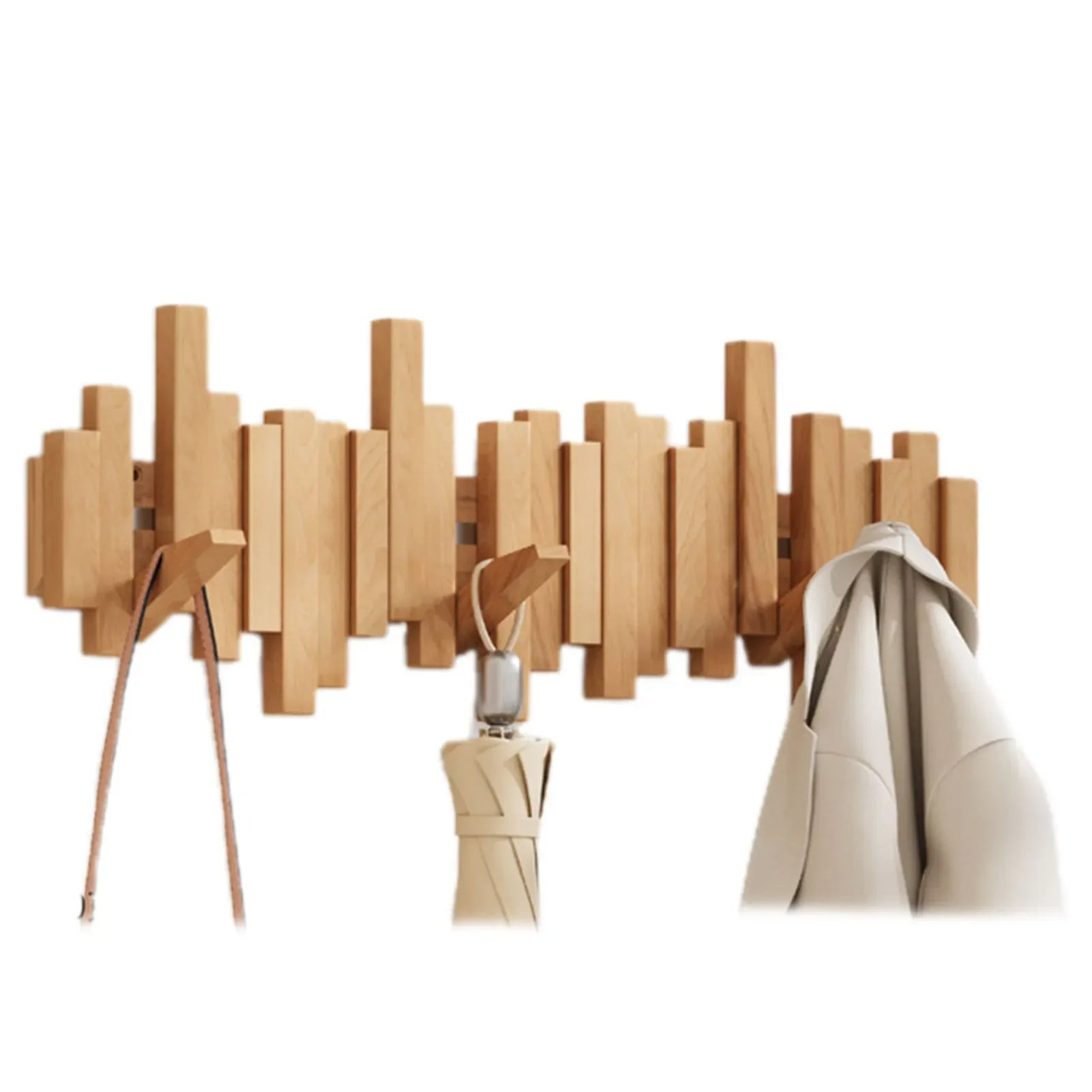 WoodFlex - Stilvolle Holzgarderobe mit flexiblen Magnethaken - Givera DE