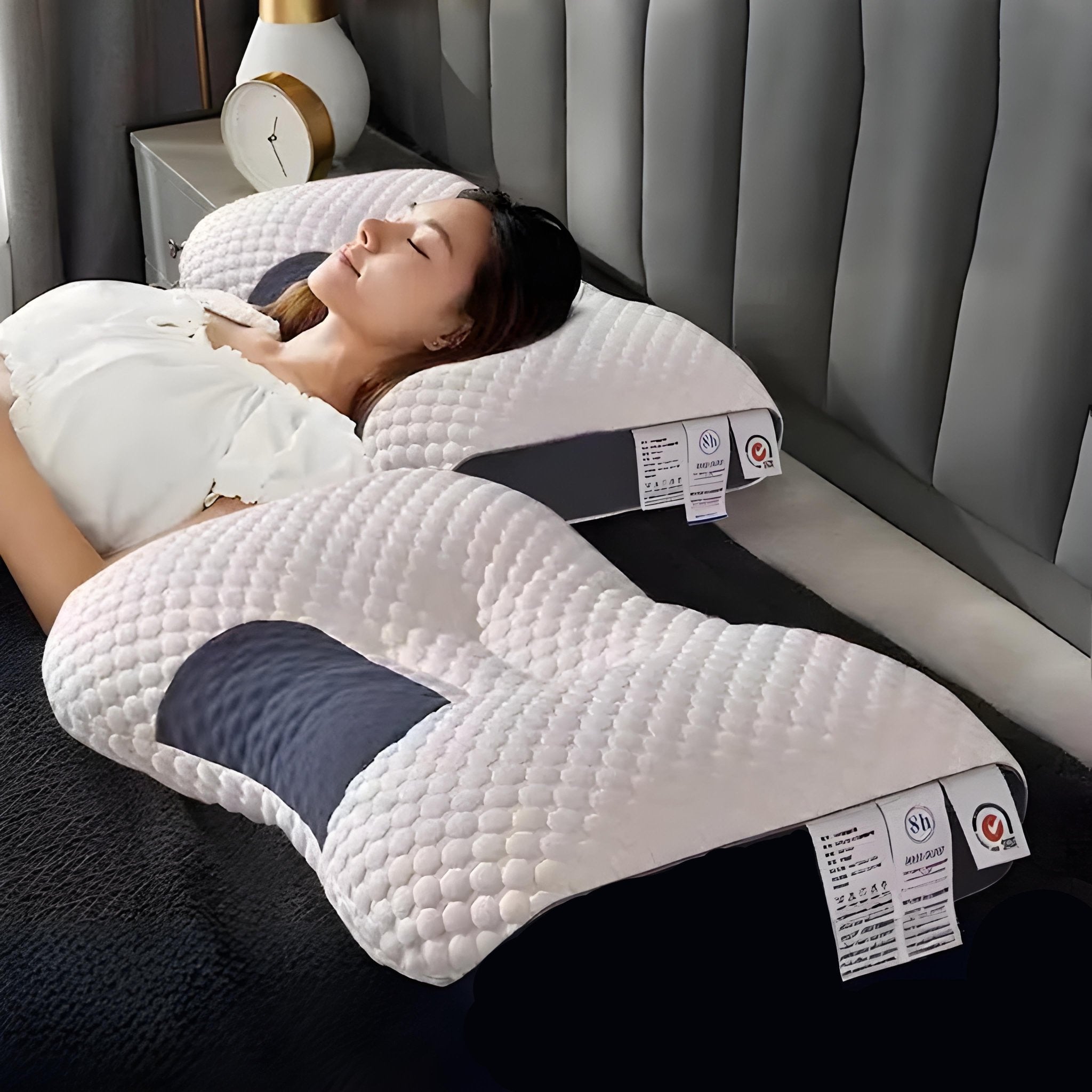 Wuzzy Orthopädisches Kissen für Rücken - und Nackenschmerzen – Optimaler Schlafkomfort - Givera DE