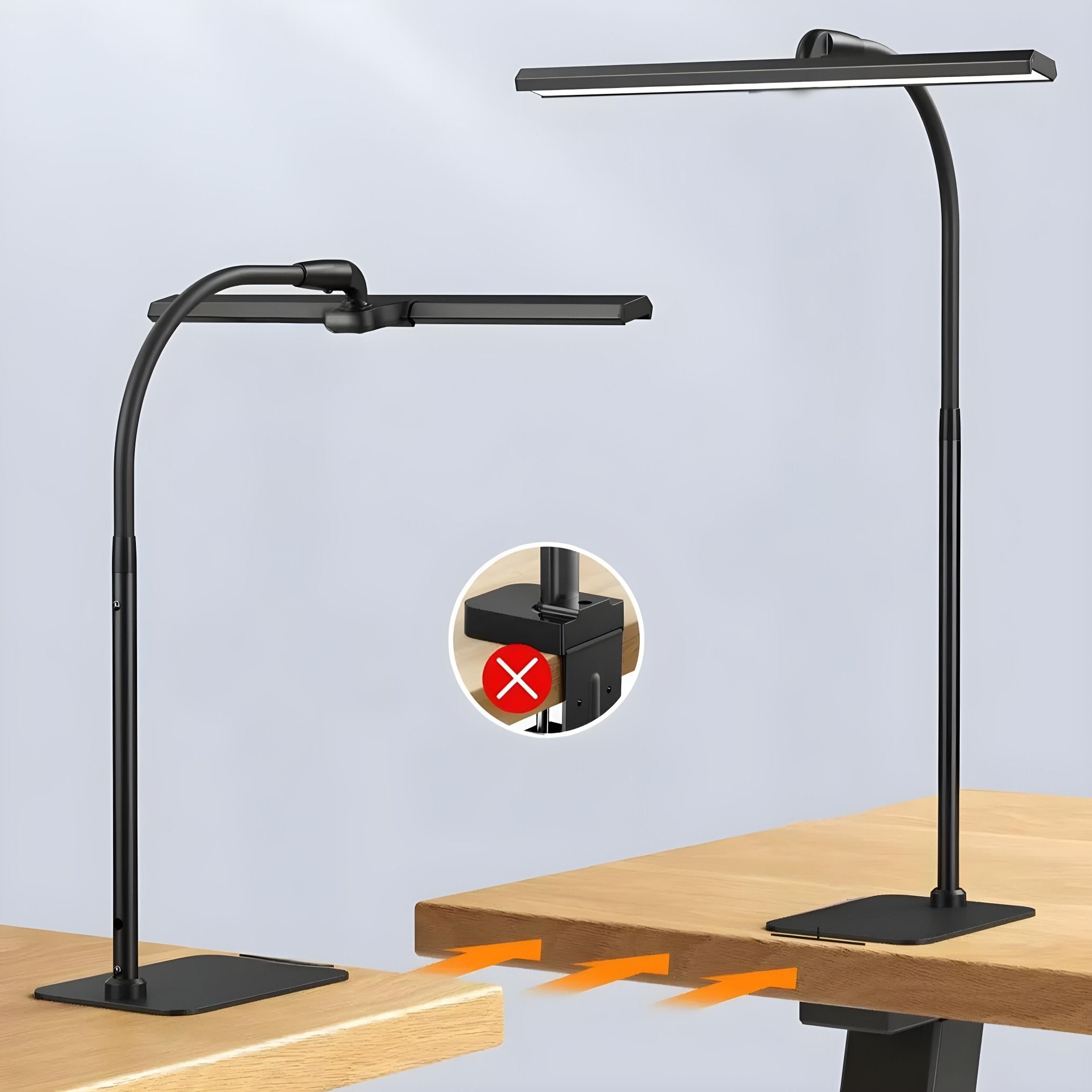 Zenithis - Moderne Schwarze LED - Schreibtischlampe mit Flexiblem Hals und Dimmbarem Licht - Givera DE